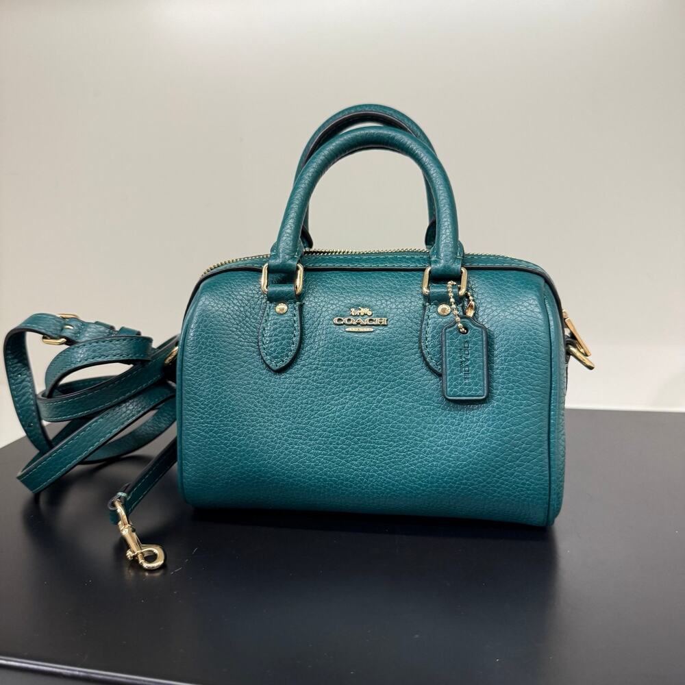 New‼️Coach Mini Rowan Crossbody Bag CW328 Emerald